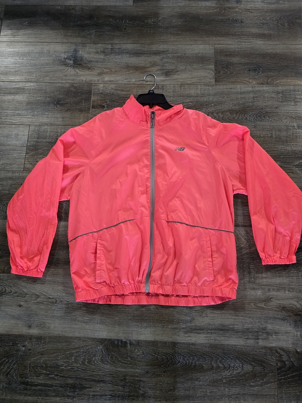 New Balance Womens Bright Pink Light Running Rain Windbreaker Jacket 3x